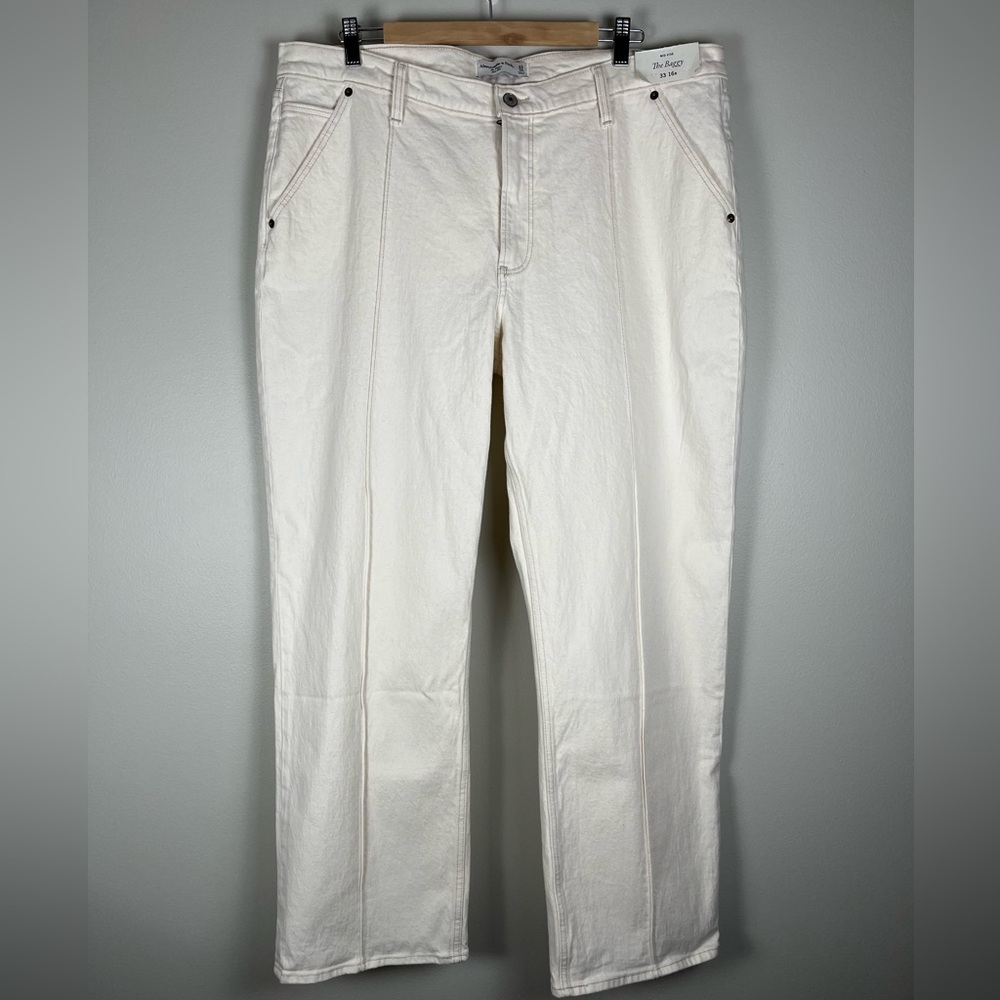 Abercrombie & Fitch Women's High Rise Jeans - Cream